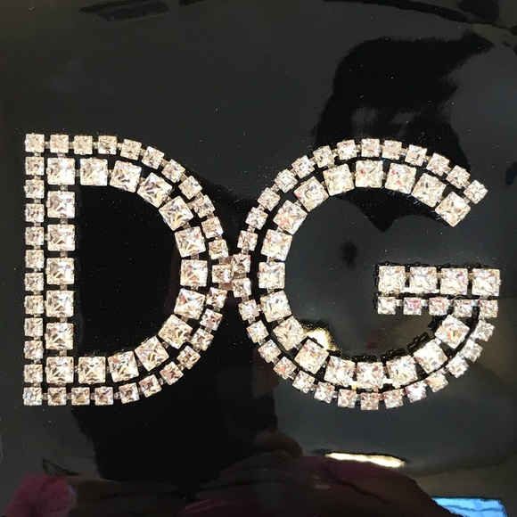 Dolce&Gabbana Black Patent Leather Crystal Bag - Picture 4 of 5